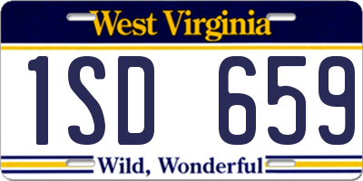 WV license plate 1SD659