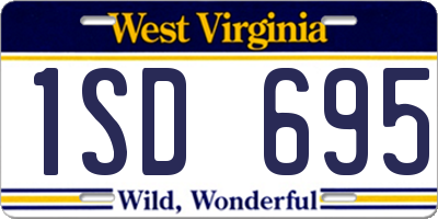 WV license plate 1SD695