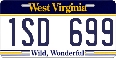WV license plate 1SD699