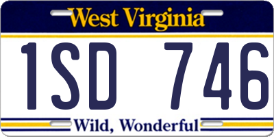 WV license plate 1SD746