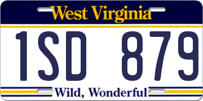 WV license plate 1SD879