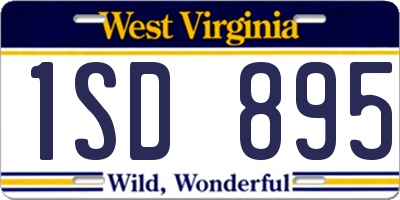WV license plate 1SD895