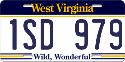WV license plate 1SD979