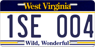 WV license plate 1SE004