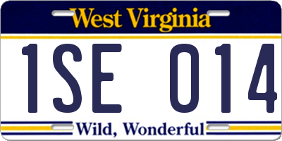 WV license plate 1SE014