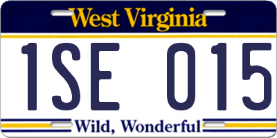WV license plate 1SE015