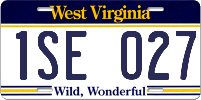 WV license plate 1SE027