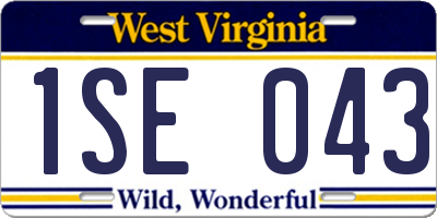WV license plate 1SE043