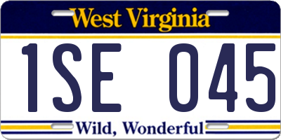 WV license plate 1SE045