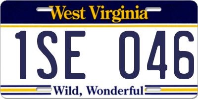 WV license plate 1SE046