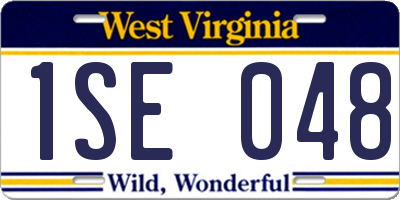 WV license plate 1SE048