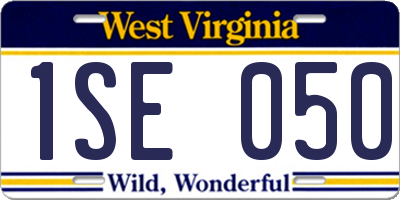 WV license plate 1SE050
