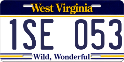WV license plate 1SE053