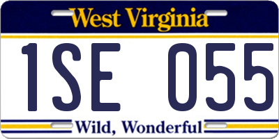 WV license plate 1SE055