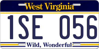 WV license plate 1SE056