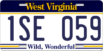 WV license plate 1SE059