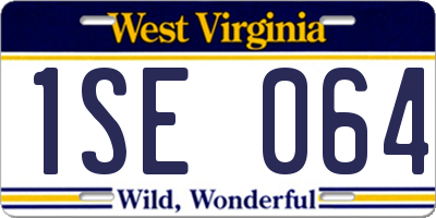 WV license plate 1SE064