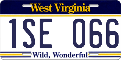 WV license plate 1SE066