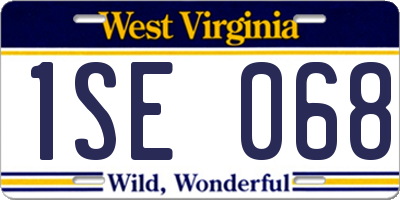 WV license plate 1SE068