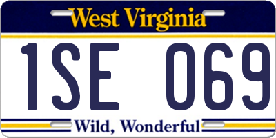 WV license plate 1SE069