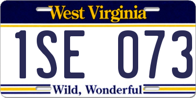 WV license plate 1SE073