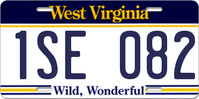 WV license plate 1SE082