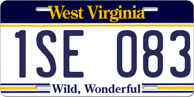 WV license plate 1SE083