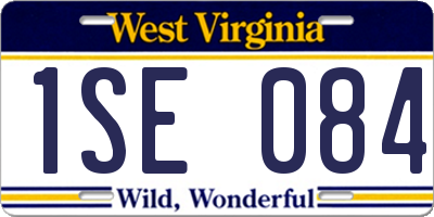 WV license plate 1SE084