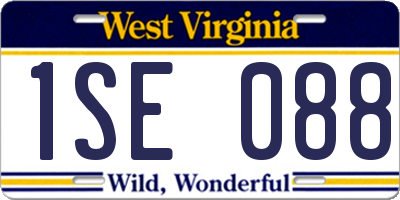 WV license plate 1SE088