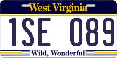 WV license plate 1SE089
