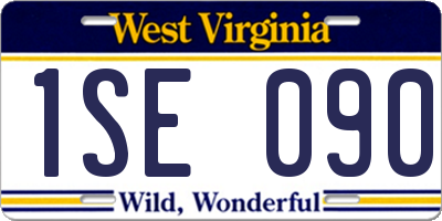 WV license plate 1SE090