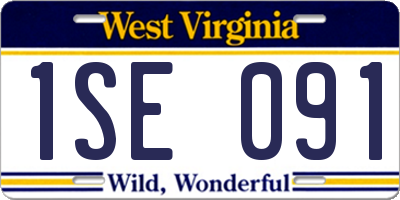 WV license plate 1SE091