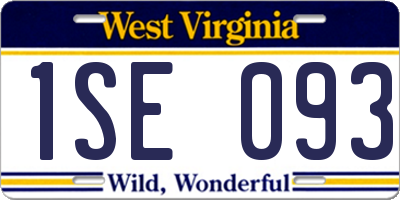 WV license plate 1SE093