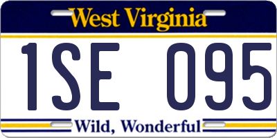 WV license plate 1SE095