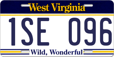 WV license plate 1SE096