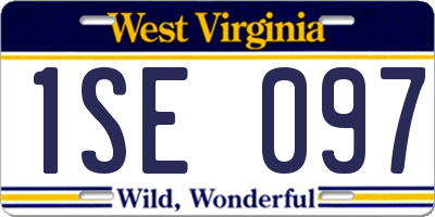 WV license plate 1SE097