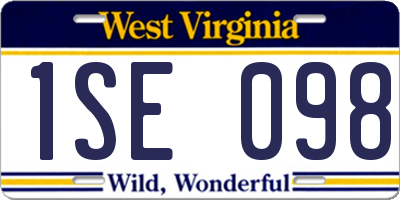 WV license plate 1SE098