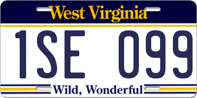 WV license plate 1SE099