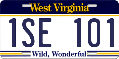 WV license plate 1SE101