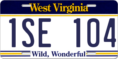 WV license plate 1SE104