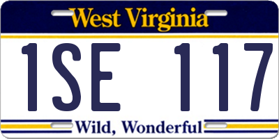 WV license plate 1SE117