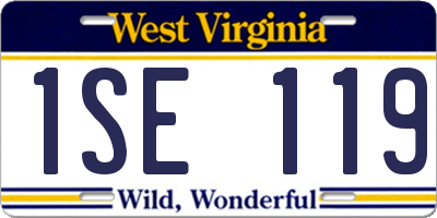WV license plate 1SE119