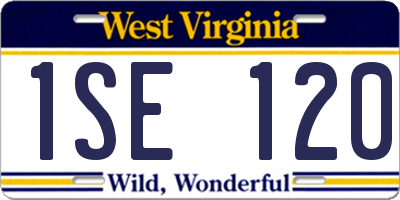 WV license plate 1SE120