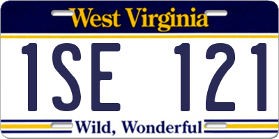 WV license plate 1SE121