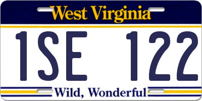 WV license plate 1SE122