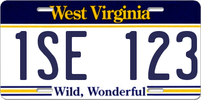 WV license plate 1SE123