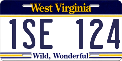 WV license plate 1SE124