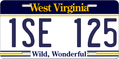 WV license plate 1SE125