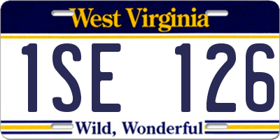 WV license plate 1SE126