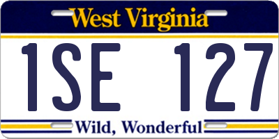 WV license plate 1SE127